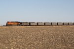 BNSF 6184 brings up the rear of an eastbound coal train